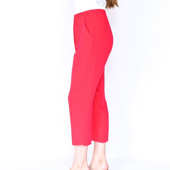AMANDA UPRICHARD Albany Cherry Pink Cropped Pant - Picture 5 of 6